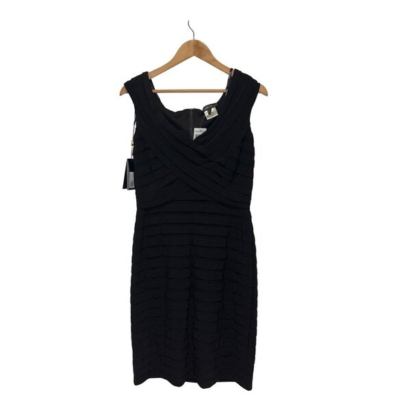 NWT TADASHI SHOJI Collection Shutter Pleat Bandage Cocktail Evening Dress sz 4 - Picture 2 of 12